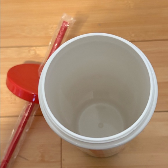 🎀 Kate Spade Red and Pink Ribbon Bow Tumbler with Straw NEW Giftable - Picture 6 of 7